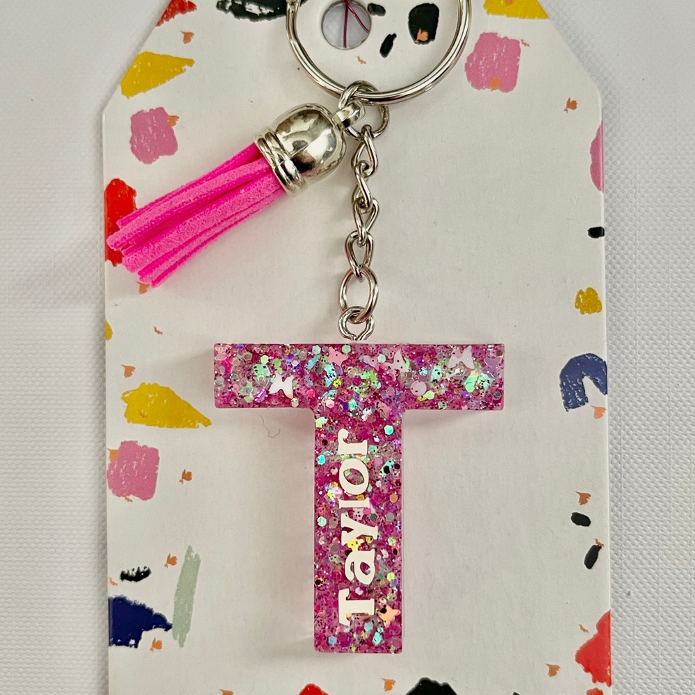 Taylor T Glitter Resin‎ Keychain